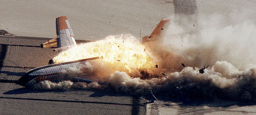 http://commons.wikimedia.org/wiki/File:Boeing_720_Controlled_Impact_Demonstration.jpg