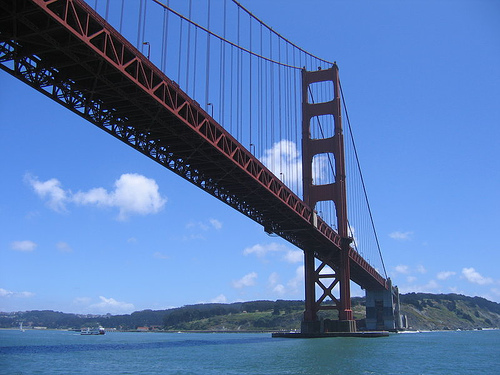 http://commons.wikimedia.org/wiki/File:Golden_Gate_Bridge_from_underneath.jpg