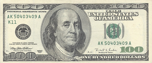 http://commons.wikimedia.org/wiki/File:Usdollar100front.jpg