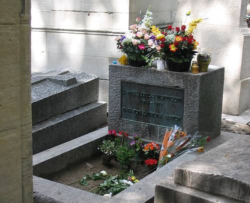 http://commons.wikimedia.org/wiki/File:Jim-Morrison_Pere_Lachaise.jpg