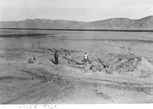 http://commons.wikimedia.org/wiki/Image:Trinity-ground-zero-men-in-crater.jpg