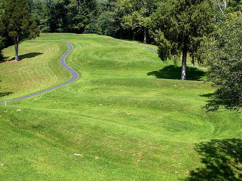 http://en.wikipedia.org/wiki/Image:Serpent_mound_8438.jpg