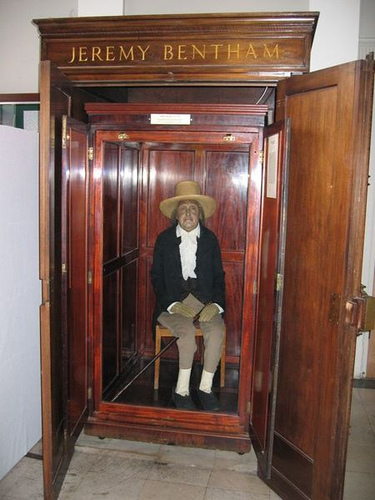 http://commons.wikimedia.org/wiki/File:Jeremy_Bentham_Auto-Icon.jpg