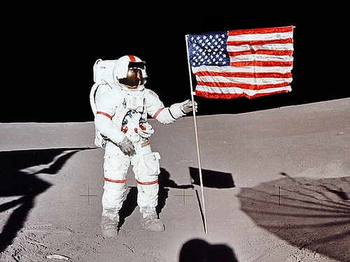 http://commons.wikimedia.org/wiki/File:Apollo_14_Shepard.jpg