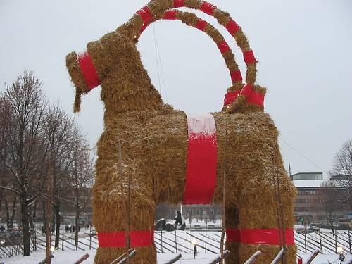 http://commons.wikimedia.org/wiki/File:Christmas-Goat.JPG