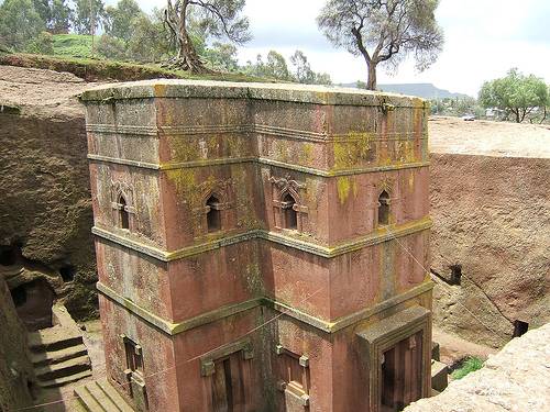 http://commons.wikimedia.org/wiki/File:Bet_Giyorgis_church_Lalibela_01.jpg