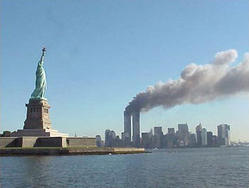 http://commons.wikimedia.org/wiki/File:National_Park_Service_9-11_Statue_of_Liberty_and_WTC_fire.jpg