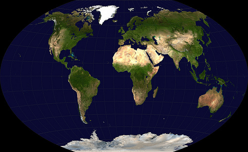 http://commons.wikimedia.org/wiki/File:Winkel-tripel-projection.jpg