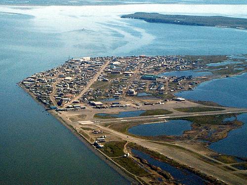http://commons.wikimedia.org/wiki/Image:Kotzebue_Alaska_aerial_view.jpg