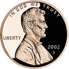 http://commons.wikimedia.org/wiki/File:United_States_penny,_obverse,_2002.jpg