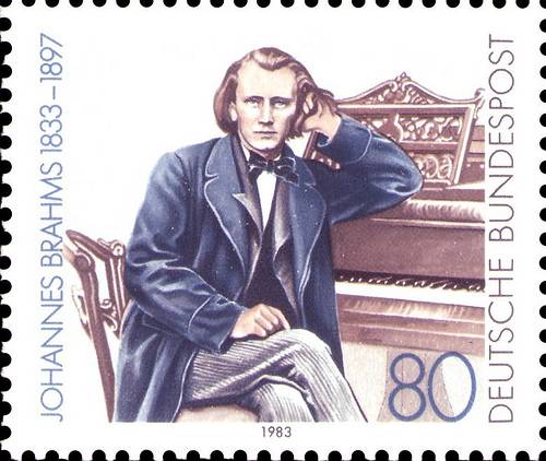 http://commons.wikimedia.org/wiki/File:DBP_-_150_Jahre_Johannes_Brahms_-_80_Pfennig_-_1983.jpg