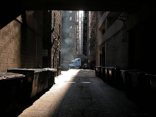 http://commons.wikimedia.org/wiki/File:2003-08-23_Early_morning_alley_in_Chicago.jpg