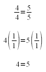 proof that 5 equals 4