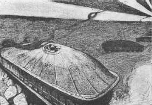 http://en.wikipedia.org/wiki/File:HG_Wells_Land_Ironclads_1904.jpg