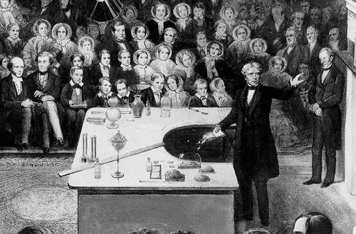 http://commons.wikimedia.org/wiki/File:Faraday_Michael_Christmas_lecture_detail.jpg