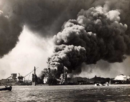 http://commons.wikimedia.org/wiki/File:USS_Shaw_burning_in_drydock_prior_to_explosion_80G32719.jpg