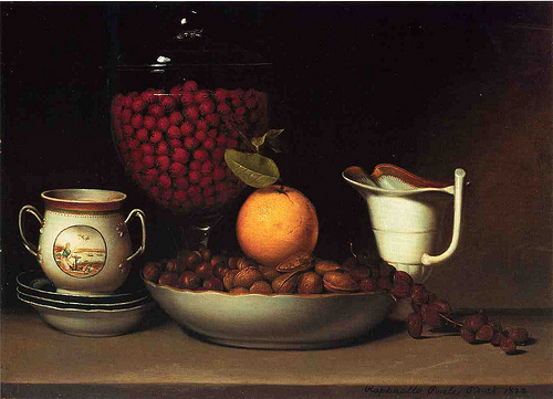 http://commons.wikimedia.org/wiki/File:Raphaelle_Peale_-_Strawberries,_Nuts,_and_Citrus.jpeg