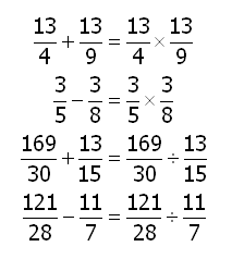 math notes - equivalent operations