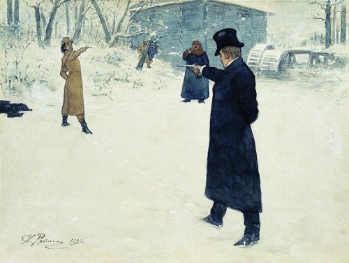 http://commons.wikimedia.org/wiki/File:Yevgeny_Onegin_by_Repin.jpg