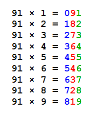 91 multiplication