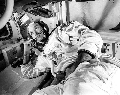 http://commons.wikimedia.org/wiki/File:Michael_collins_training_apollo_11.jpg