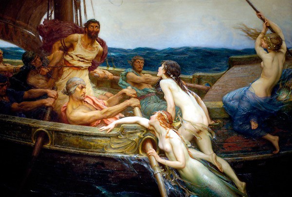 http://commons.wikimedia.org/wiki/File:Ulysses_and_the_Sirens_by_H.J._Draper.jpg