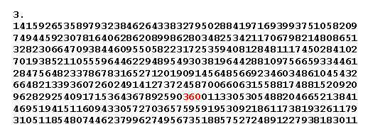 pi coincidences - 360