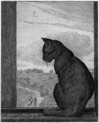 http://commons.wikimedia.org/wiki/File:Hans_Thoma_Die_Katze_Abendfrieden.jpg