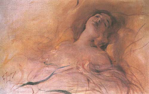 http://commons.wikimedia.org/wiki/File:Franciszek_Zmurko_-_In_delightful_dream.jpg