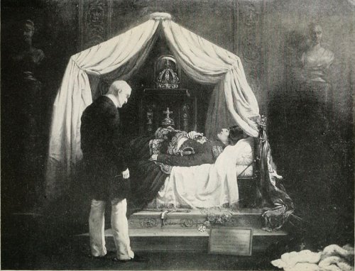 http://commons.wikimedia.org/wiki/File:Wellington_Visiting_the_Effigy_of_Napoleon.jpg