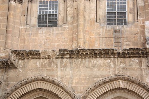 http://commons.wikimedia.org/wiki/File:Holy_Sepulchre_ladder_disagreement.jpg