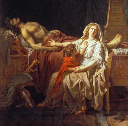 http://commons.wikimedia.org/wiki/File:David-Andromache_Mourning_Over_Body_of_Hector.jpg