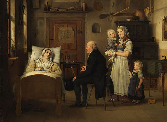 http://commons.wikimedia.org/wiki/File:Kreul_Krankenbesuch_1832.jpg