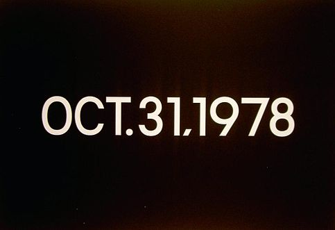 http://en.wikipedia.org/wiki/File:Oct_31,_1973_(Today_Series,_%22Tuesday%22)_On_Kawara.JPG