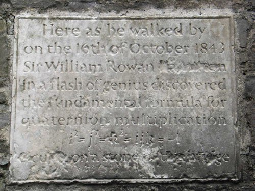 http://commons.wikimedia.org/wiki/File:William_Rowan_Hamilton_Plaque_-_geograph.org.uk_-_347941.jpg