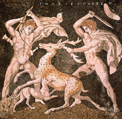 https://commons.wikimedia.org/wiki/File:Deer_hunt_mosaic_from_Pella.jpg