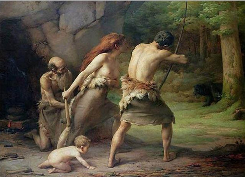 https://commons.wikimedia.org/wiki/File:Emmanuel_Benner_-_Prehistoric_Man_Hunting_Bears.jpg