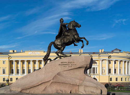 http://commons.wikimedia.org/wiki/File:The_Bronze_Horseman_(St._Petersburg,_Russia).jpg