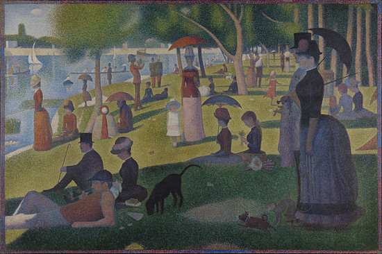 http://commons.wikimedia.org/wiki/File:Georges_Seurat_-_A_Sunday_on_La_Grande_Jatte_--_1884_-_Google_Art_Project.jpg