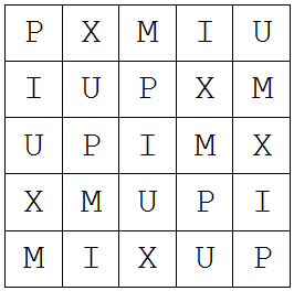 knuth latin square puzzle - solution