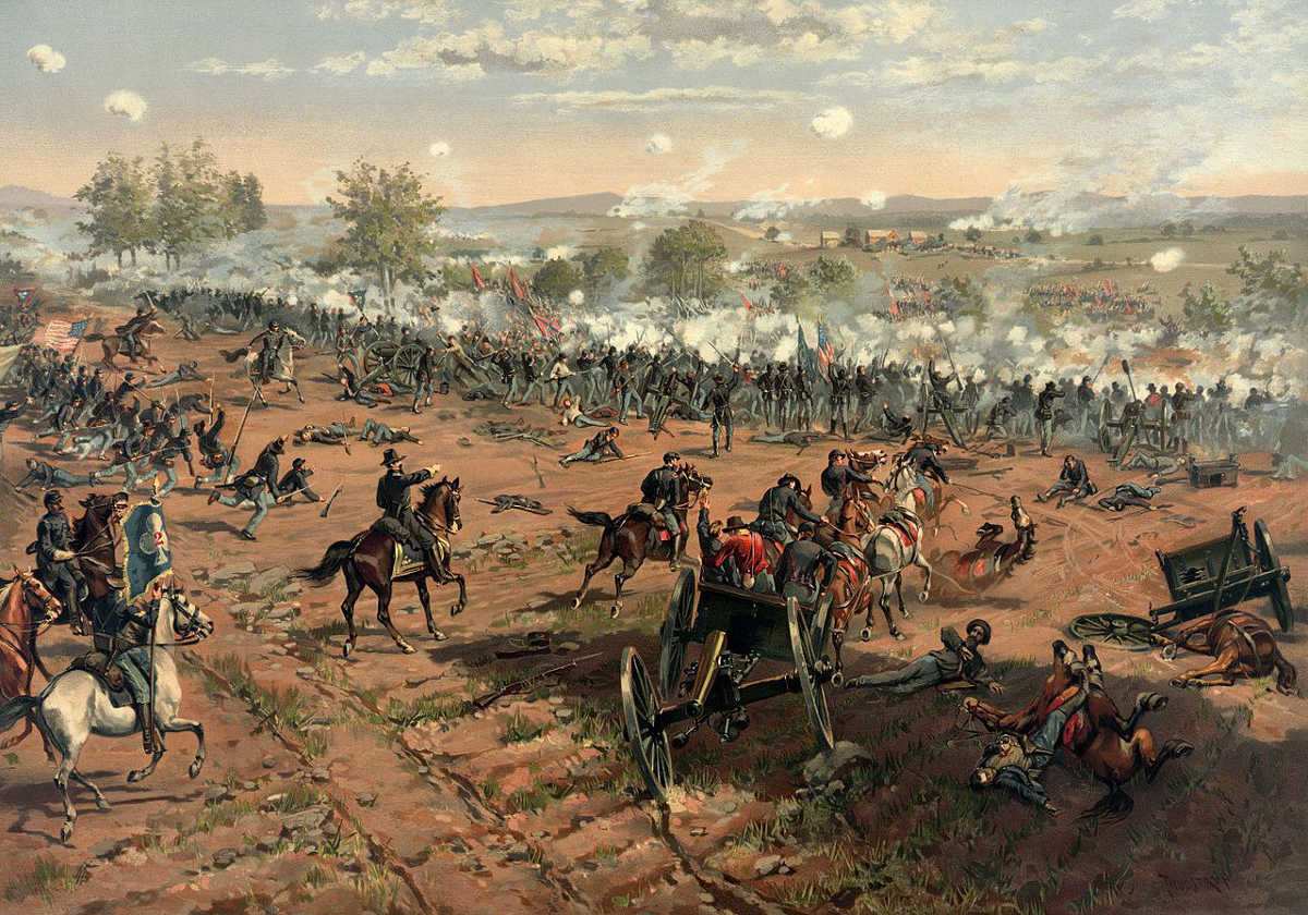 https://commons.wikimedia.org/wiki/File:Thure_de_Thulstrup_-_L._Prang_and_Co._-_Battle_of_Gettysburg_-_Restoration_by_Adam_Cuerden_(cropped).jpg