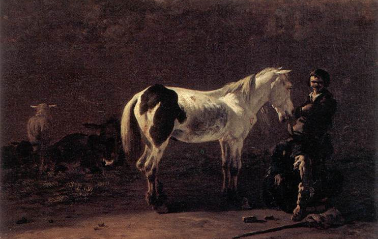 http://commons.wikimedia.org/wiki/File:Karel_Dujardin_-_Italian_Landscape_with_Herdsman_and_a_Piebald_Horse_WGA.jpg