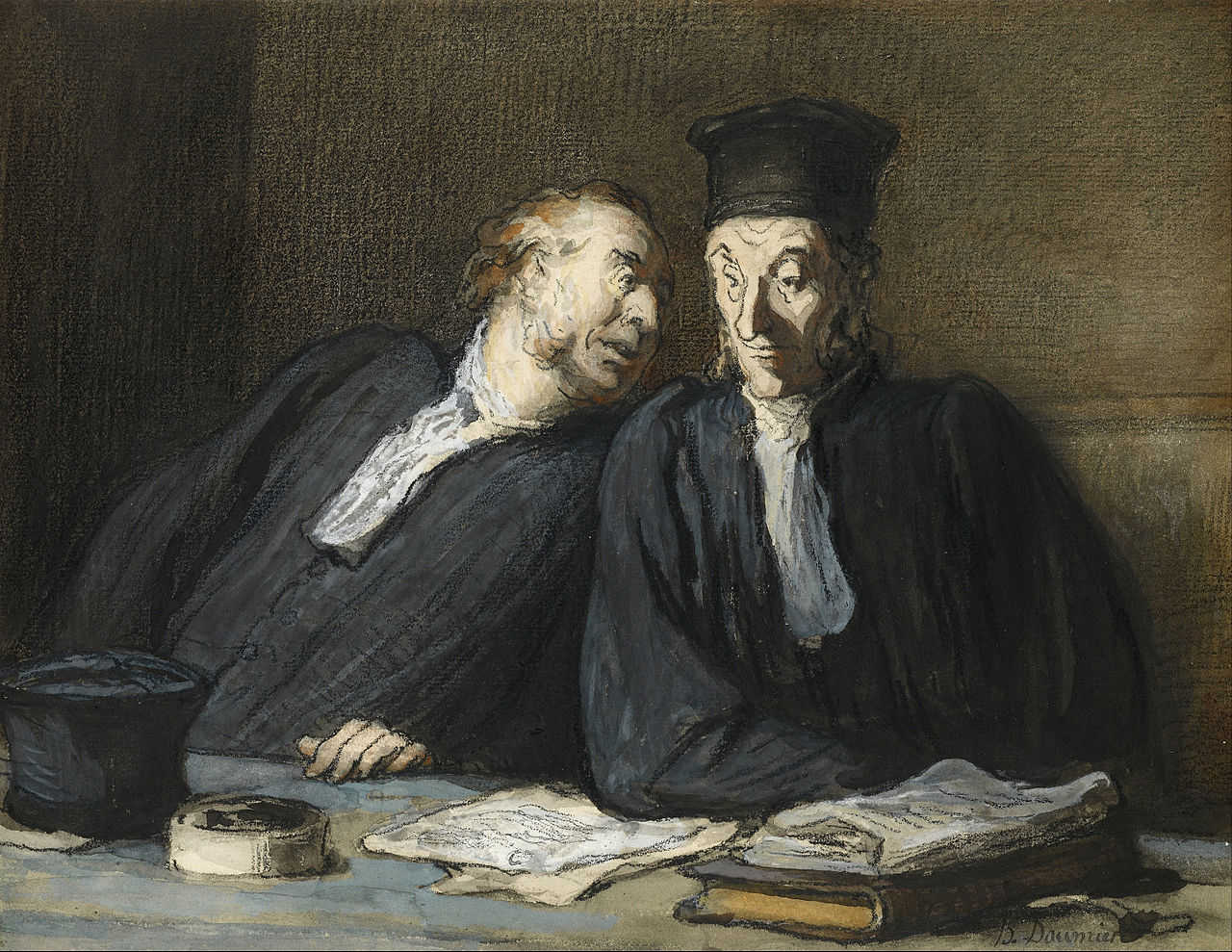 https://commons.wikimedia.org/wiki/File:Honor%C3%A9_Daumier_-_Two_Lawyers_Conversing_-_Google_Art_Project.jpg