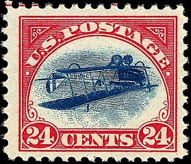 https://commons.wikimedia.org/wiki/File:US_Airmail_inverted_Jenny_24c_1918_issue.jpg