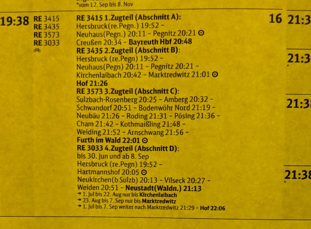 Nuremberg 19.38 train schedule