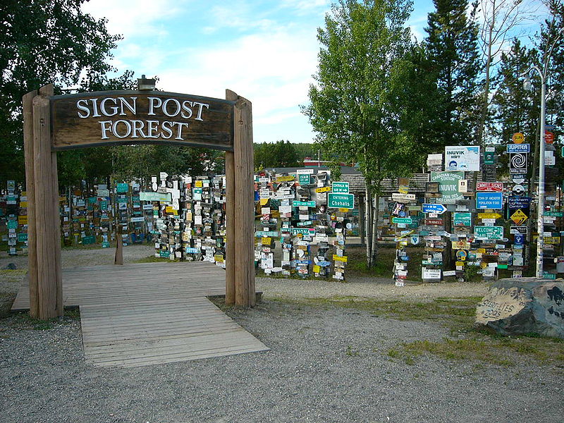 https://commons.wikimedia.org/wiki/File:Watson_Lake_Signpost.jpg