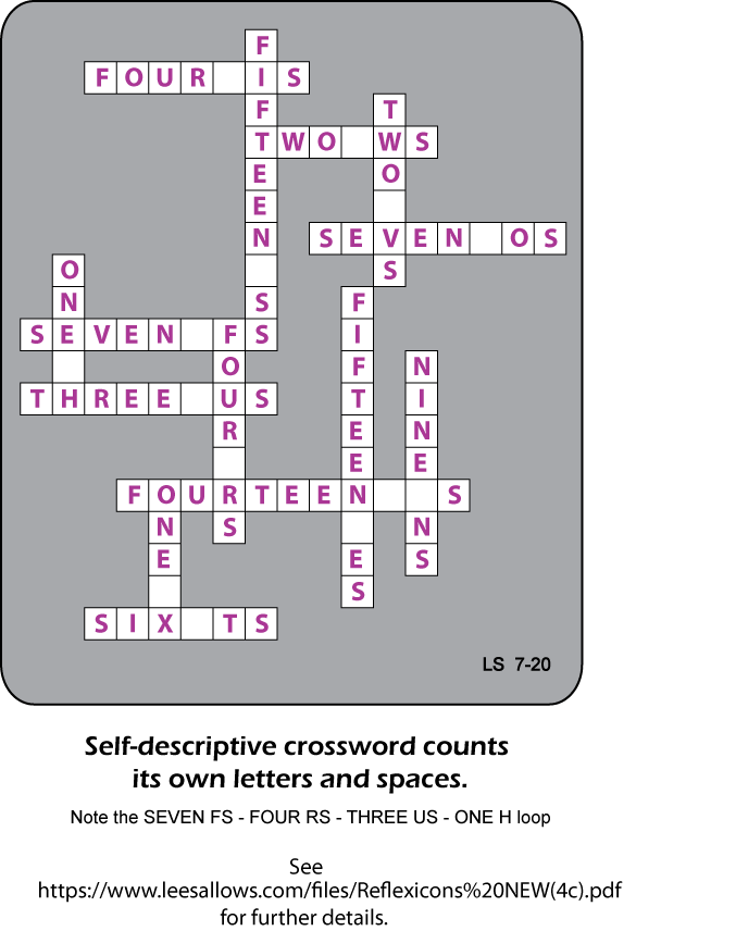 sallows self-descriptive crossword