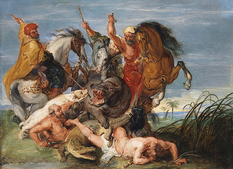 https://commons.wikimedia.org/wiki/File:A_Hippopotamus_and_Crocodile_Hunt_P5296.jpg