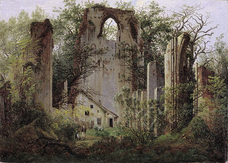 https://commons.wikimedia.org/wiki/File:Klosterruine_Eldena_bei_Greifswald_(1824)_-_Caspar_David_Friedrich_(Alte_Nationalgalerie,_Berlin).jpg