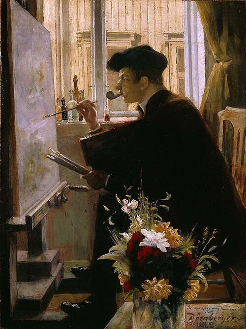 https://commons.wikimedia.org/wiki/File:Carl_D%C3%B8rnberger_-_By_the_Easel_-_Ved_staffeliet_-_Nasjonalmuseet_-_NG.M.04348.jpg